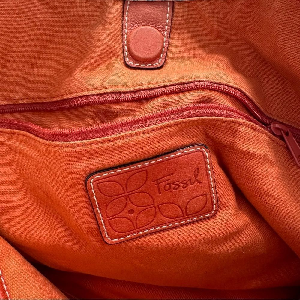 Fossil Multicolored Floral Pattern Canvas Shoulde… - image 2